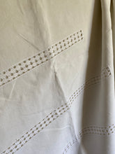 Load image into Gallery viewer, Vintage French pure linen sheet with lace turn down