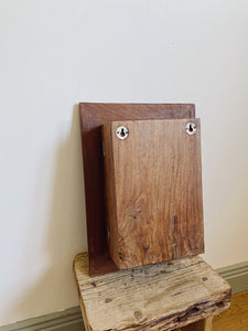 Vintage oak mirror front key box
