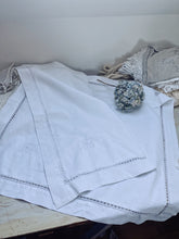 Load image into Gallery viewer, Pair of Antique embroidered linen pillow cases