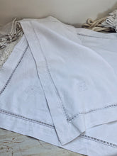 Load image into Gallery viewer, Pair of Antique embroidered linen pillow cases