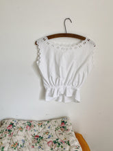 Load image into Gallery viewer, Antique French cotton broderie anglaise camisole (size XS)