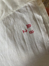 Load image into Gallery viewer, Antique French hemp linen famrhouse sheet