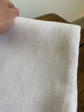 Load image into Gallery viewer, Antique French farmhouse chalky white hemp linen sheet