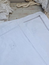 Load image into Gallery viewer, Pair of Antique embroidered linen pillow cases