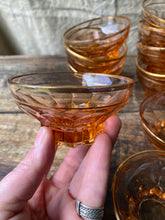 Load image into Gallery viewer, 1940s French pink glass champagne coupes or desert coupes