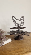 Load image into Gallery viewer, Vintage French cast iron egg stand