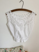 Load image into Gallery viewer, Antique French cotton broderie anglaise camisole (size XS)