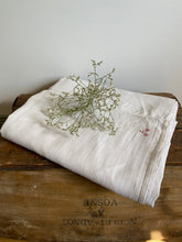 Load image into Gallery viewer, Antique French hemp linen famrhouse sheet