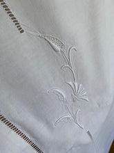 Load image into Gallery viewer, Vintage French linen embroidered sheet