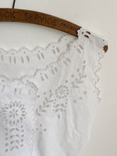 Load image into Gallery viewer, Antique French cotton broderie anglaise camisole (size XS)