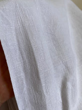 Load image into Gallery viewer, Antique french farmhouse hemp linen sheet with hand embroidered JM initials