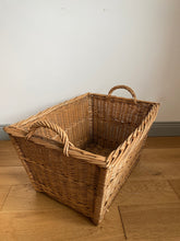 Load image into Gallery viewer, Large Vintage wicker laundry basket