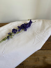 Load image into Gallery viewer, Vintage French linen embroidered sheet