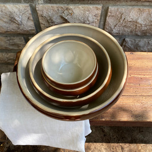 Set of sandstone bowls