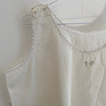 Load image into Gallery viewer, Vintage French white cotton nightdress embroidered CM
