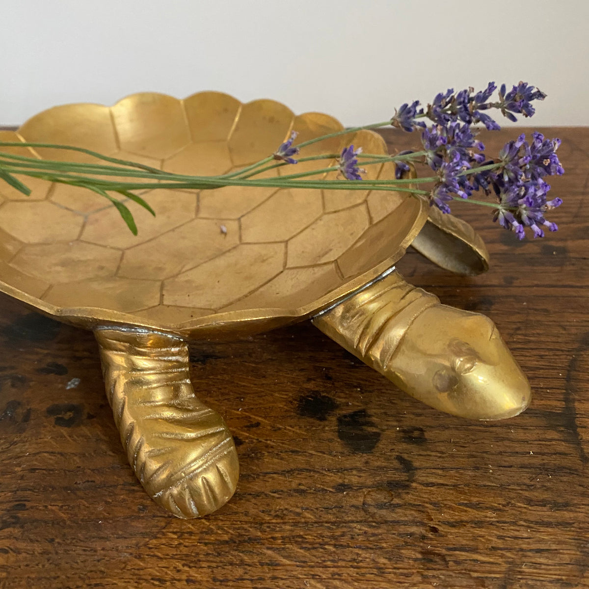 Vintage Brass Turtle Dish Empty Pocket Scenes & Stories
