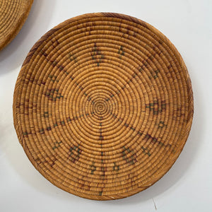 Vintage large Berber rattan baskets