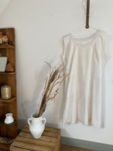 Load image into Gallery viewer, Vintage Handmade L/XL white cotton nightie