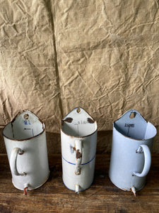 1950s enamel pots with spout