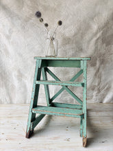 Load image into Gallery viewer, Vintage cross back step ladder