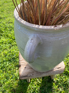 Vintage French very large sandstone urn jar with ear handles