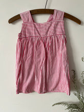 Load image into Gallery viewer, 1980s candy stripe tabard dress 18m-2yrs