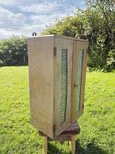 Load image into Gallery viewer, French early 20th century wooden cabinet with textured glass