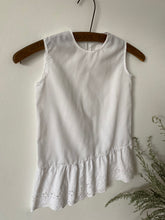 Load image into Gallery viewer, Homemade toddler dress with broderie peplum 2-3yrs