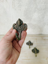 Load image into Gallery viewer, Vintage brass cherub towel or coat hooks