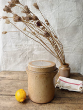 Load image into Gallery viewer, Vintage French stoneware confit pot with lid