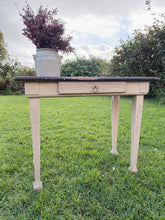 Load image into Gallery viewer, Antique decorative top desk table with drawer
