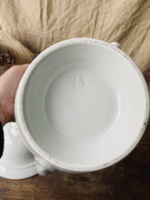 Load image into Gallery viewer, White porcelain soup tureen lions head with lid