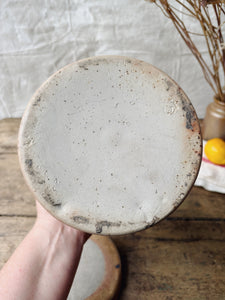 Vintage French stoneware confit pot with lid