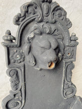 Load image into Gallery viewer, Antique French cast iron lion head fountain garden sink