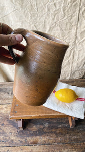 Vintage handmade sandstone milk jug