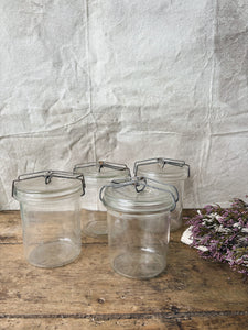 Vintage French jars with clip tops