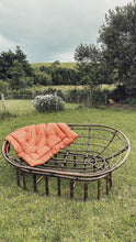Load image into Gallery viewer, Vintage 1970s Rattan love seat “papasan”
