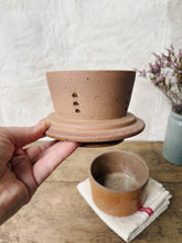 Load image into Gallery viewer, Vintage French stoneware Breton butter dish or water butter keeper