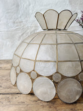 Load image into Gallery viewer, Vintage mother of pearl and brass light shade