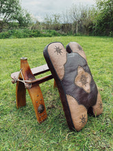Load image into Gallery viewer, Vintage Egyptian camel saddle stool 1960