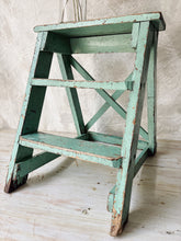 Load image into Gallery viewer, Vintage cross back step ladder