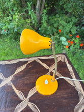 Load image into Gallery viewer, Mid century yellow metal desk lamp