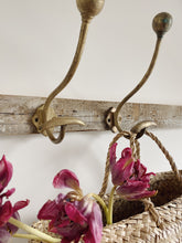 Load image into Gallery viewer, Pair of Antique French brass hat and coat hooks