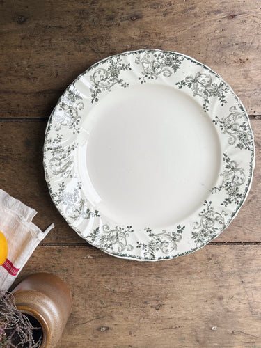 Antique Longwy ceramic serving platter