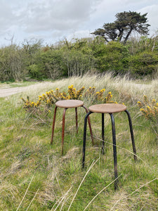 Mid height vintage stacking stools