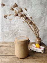 Load image into Gallery viewer, Vintage French stoneware confit pot with lid