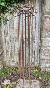 Vintage wrought iron Greek style garden column