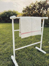 Load image into Gallery viewer, Vintage French painted wood towel stand