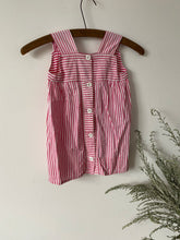 Load image into Gallery viewer, 1980s candy stripe tabard dress 18m-2yrs