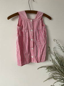 1980s candy stripe tabard dress 18m-2yrs